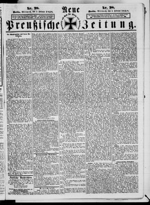 Neue preußische Zeitung vom 03.02.1858