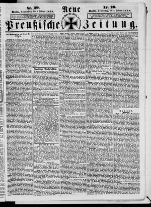 Neue preußische Zeitung vom 04.02.1858