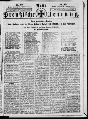 Neue preußische Zeitung vom 09.02.1858