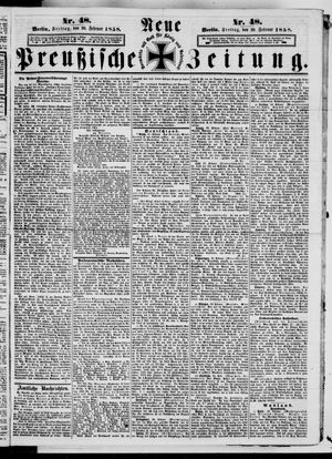 Neue preußische Zeitung vom 26.02.1858