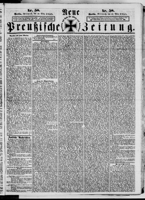 Neue preußische Zeitung vom 10.03.1858