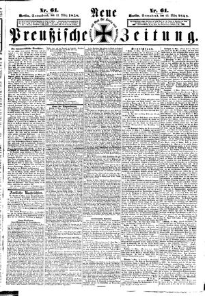Neue preußische Zeitung vom 13.03.1858