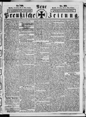Neue preußische Zeitung vom 16.03.1858