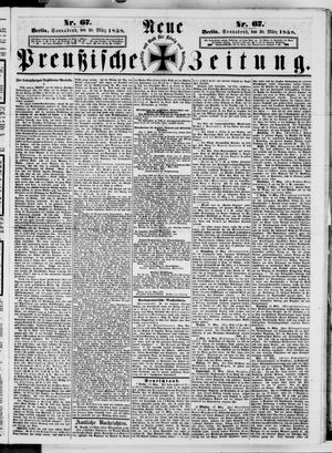 Neue preußische Zeitung vom 20.03.1858