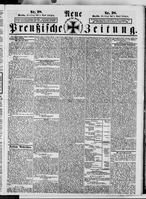 Neue preußische Zeitung vom 02.04.1858