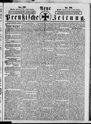 Neue preußische Zeitung vom 04.04.1858