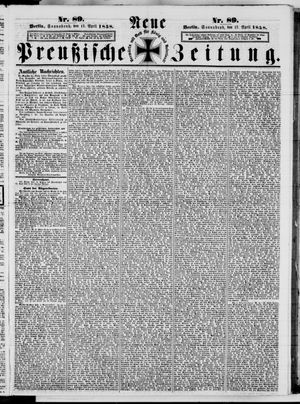 Neue preußische Zeitung vom 17.04.1858