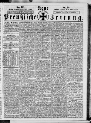 Neue preußische Zeitung vom 27.04.1858