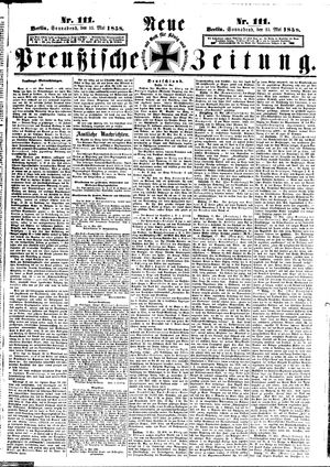 Neue preußische Zeitung on May 15, 1858