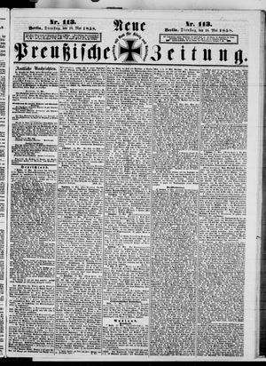 Neue preußische Zeitung vom 18.05.1858