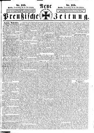 Neue preußische Zeitung vom 20.05.1858