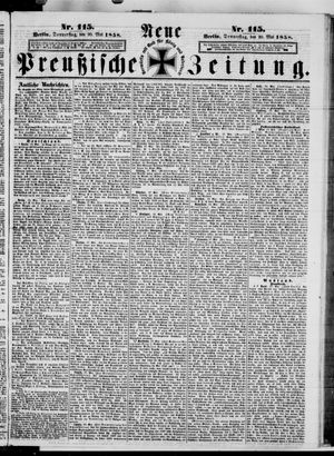 Neue preußische Zeitung vom 20.05.1858