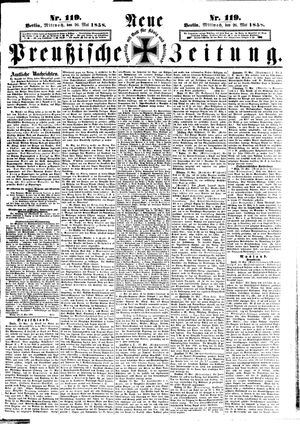 Neue preußische Zeitung vom 26.05.1858