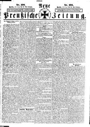 Neue preußische Zeitung vom 28.05.1858
