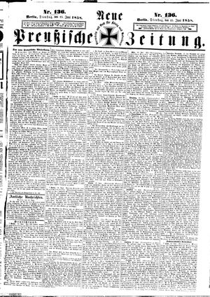 Neue preußische Zeitung vom 15.06.1858