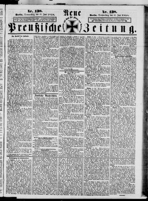 Neue preußische Zeitung vom 17.06.1858