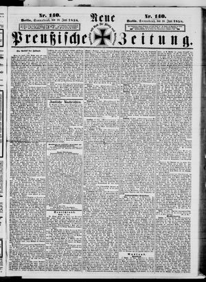 Neue preußische Zeitung vom 19.06.1858