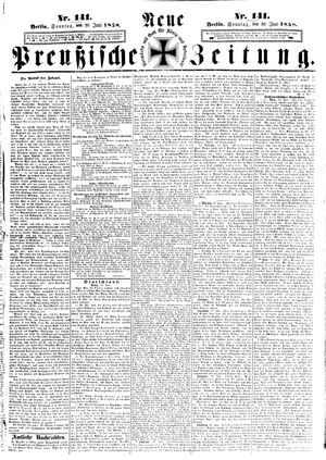 Neue preußische Zeitung vom 20.06.1858