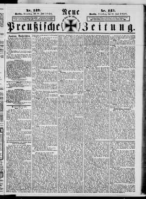 Neue preußische Zeitung vom 22.06.1858