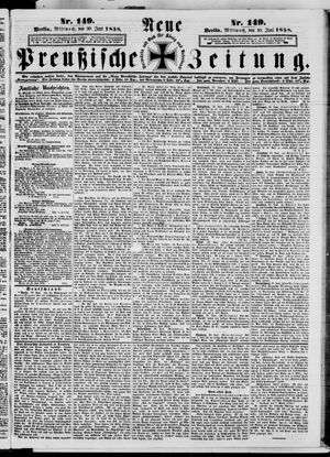 Neue preußische Zeitung vom 30.06.1858
