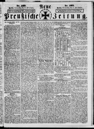 Neue preußische Zeitung vom 15.07.1858