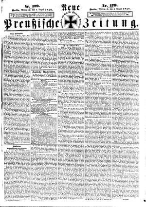 Neue preußische Zeitung vom 04.08.1858