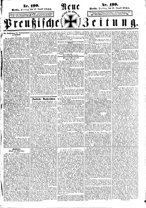 Neue preußische Zeitung vom 27.08.1858
