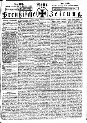 Neue preußische Zeitung on Sep 21, 1858