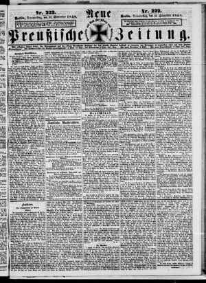 Neue preußische Zeitung vom 23.09.1858