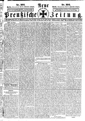 Neue preußische Zeitung vom 25.09.1858