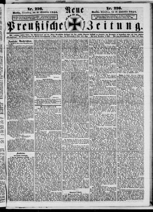 Neue preußische Zeitung vom 28.09.1858