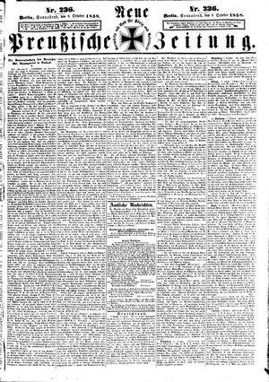 Neue preußische Zeitung vom 09.10.1858