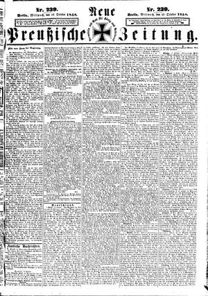 Neue preußische Zeitung on Oct 13, 1858