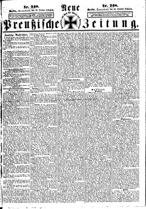 Neue preußische Zeitung on Oct 23, 1858