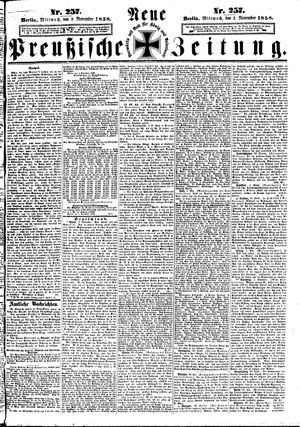 Neue preußische Zeitung vom 03.11.1858