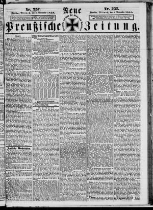 Neue preußische Zeitung vom 03.11.1858