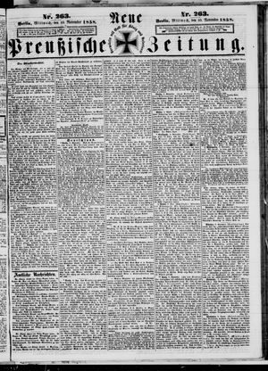 Neue preußische Zeitung vom 10.11.1858
