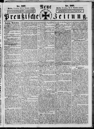 Neue preußische Zeitung vom 16.11.1858