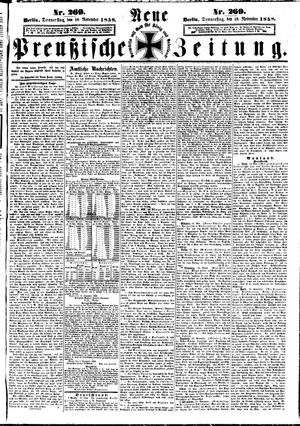 Neue preußische Zeitung vom 18.11.1858