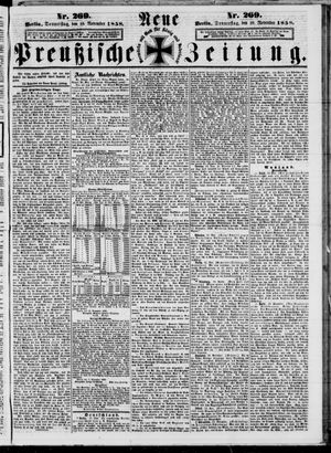 Neue preußische Zeitung vom 18.11.1858