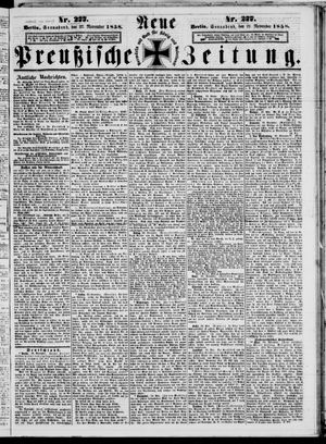 Neue preußische Zeitung vom 27.11.1858