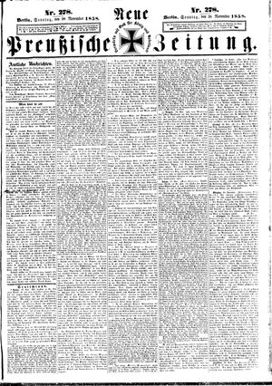 Neue preußische Zeitung vom 28.11.1858
