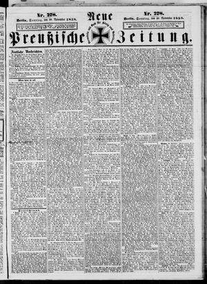 Neue preußische Zeitung vom 28.11.1858