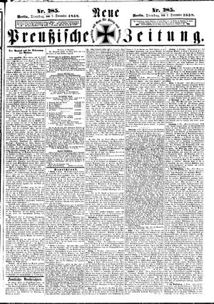 Neue preußische Zeitung vom 07.12.1858