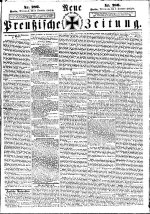 Neue preußische Zeitung vom 08.12.1858