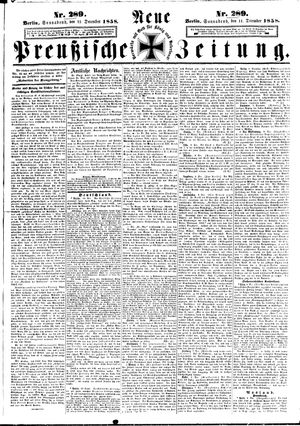 Neue preußische Zeitung vom 11.12.1858