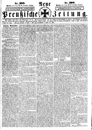 Neue preußische Zeitung vom 24.12.1858