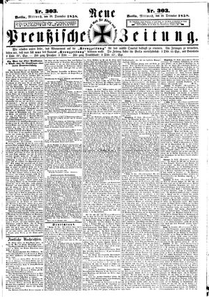 Neue preußische Zeitung vom 29.12.1858
