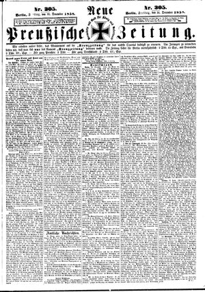 Neue preußische Zeitung vom 31.12.1858