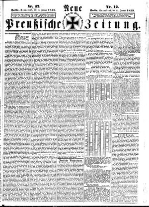 Neue preußische Zeitung on Jan 15, 1859